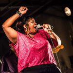 Ms Niccki (Nicole Whitlock)(vocals). Ms Nickki & the Memphis Soul Connection @ 3ème Blues Café Party, Jardin du Millenium, l'Isle-d'Abeau, France, 6.06.2015. (c) Christophe Losberger